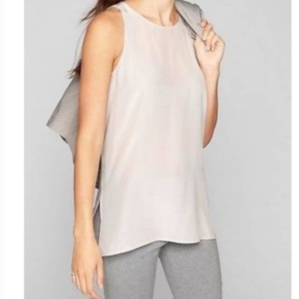 NWOT Athleta Women's Washable Silk Slit CYA Tank Tunic Small